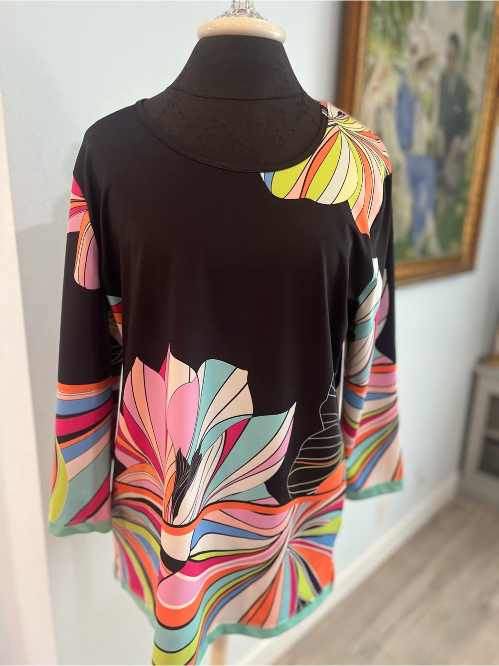 Jean-Pierre Klifa Tunic Top Op Art Colorful XL